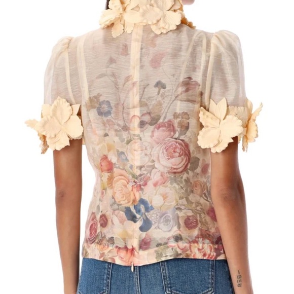 Zimmermann Luminosity Floral Applique Blouse - Picture 3 of 9